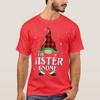 Sister Gnome Buffalo Plaid Matching Family Christm T Shirt