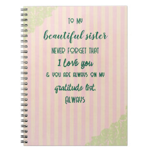 Sister Gratitude Anteckningsbok
