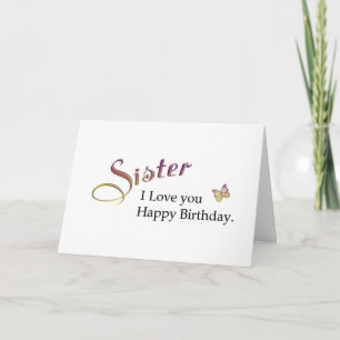 Sister, Grattis på födelsedagen Kort