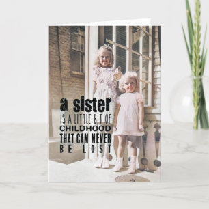 SISTER-hälsningskort Tack Kort