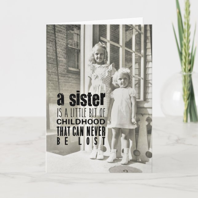 SISTER-hälsningskort Tack Kort (Framsida)