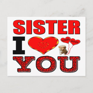 Sister I Kärlek You Vykort