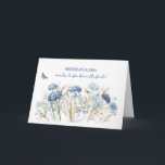 Sister i Lag Birthday Dusty Blue Wildblommor Kort<br><div class="desc">Den charmerande illustrationen av dammiga blå vilda blommor, med deras känsliga petaler och vismliknande stammar, är en tankeväckande hyllning till den unika andan och charmen hos syster-in-Law. Den mjuka, drömmande färg och mjuka designen väcker en känsla av värme och kärlek, skapar detta kort som ett perfekt för att uttrycka er...</div>