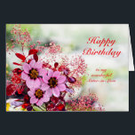 Sister i Lag Birthday Rosa Flowers Hälsningskort<br><div class="desc">Ett födelsedagskort till din svärsyster. Rosa hellebore-blommor,  även känd som jultoman ro,  har satts mot en bakgrund av rött löv från den kontinentala shruben.</div>