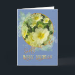 Sister i Lag Grattis på födelsedagen Primroses Blu Kort<br><div class="desc">Primär och blå en klassisk kombination för det här elegantens födelsedagskort. Du kan anpassa den inre versen med din egen känsla eller lägga till en namn inuti. Det är enkelt att göra det riktigt anpassat.</div>