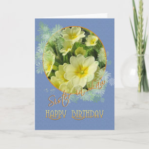 Sister i Lag Grattis på födelsedagen Primroses Blu Kort