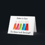 SISTER-IN-LAGSTIFTNINGSTERAPI FÖR BIRTHDAY HUMOR KORT<br><div class="desc">VILL HON SHOP? DÅ KOMMER DIN SISTER-IN-LAW ATT "KÄRLEK" DETTA MYCKET TÄNKBARA KORT SOM OCKSÅ ÄR SÖT FUNNY OCH CUTE OM ATT SKUTA TERAPIN!</div>