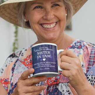 Sister in Law Tack Heartfilt Message Anpassningsba Kaffemugg