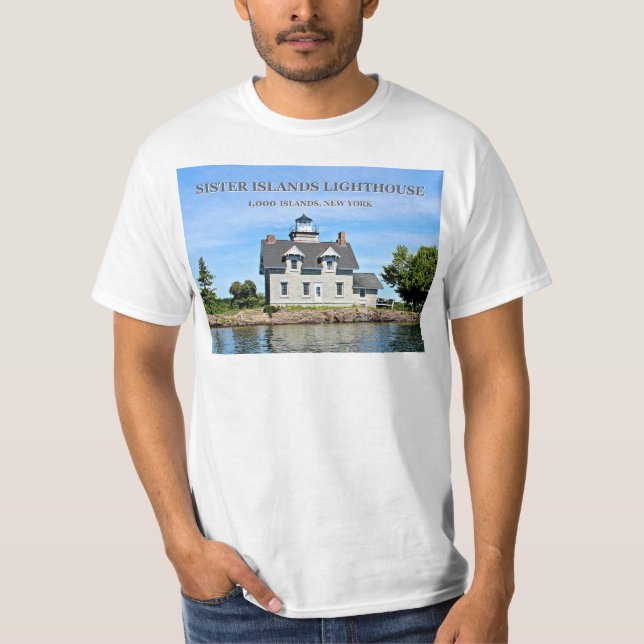 Sister Islands Lighthouse, New York T-shirt (Framsida)