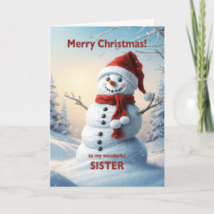 Sister jul Snögubbe Helgkort