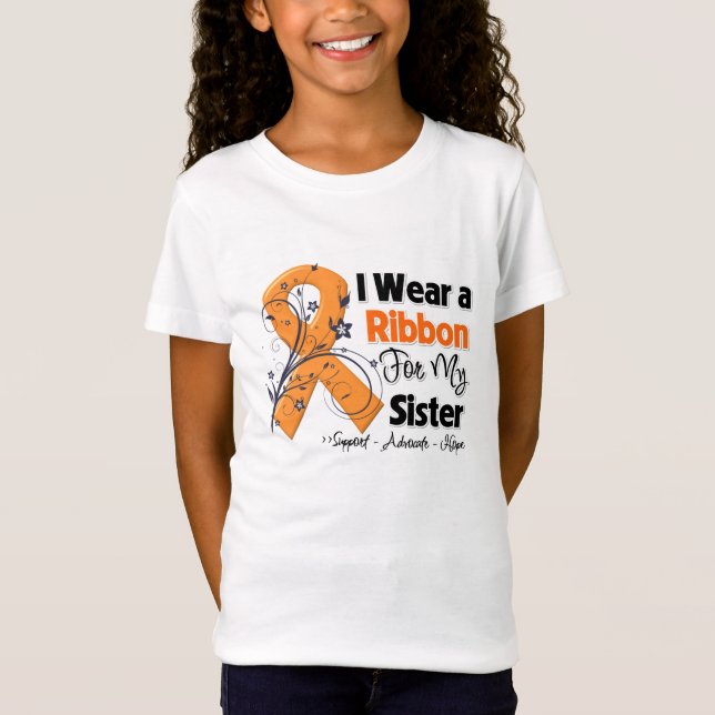 Sister - Leukemia Ribbon T Shirt (Framsida)