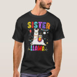 Sister Llama Birthday Llama Alpaca Theme Familj B T Shirt<br><div class="desc">Syster Llama Birthday Llama Alpaca Teme Familj B Dag Cake .</div>