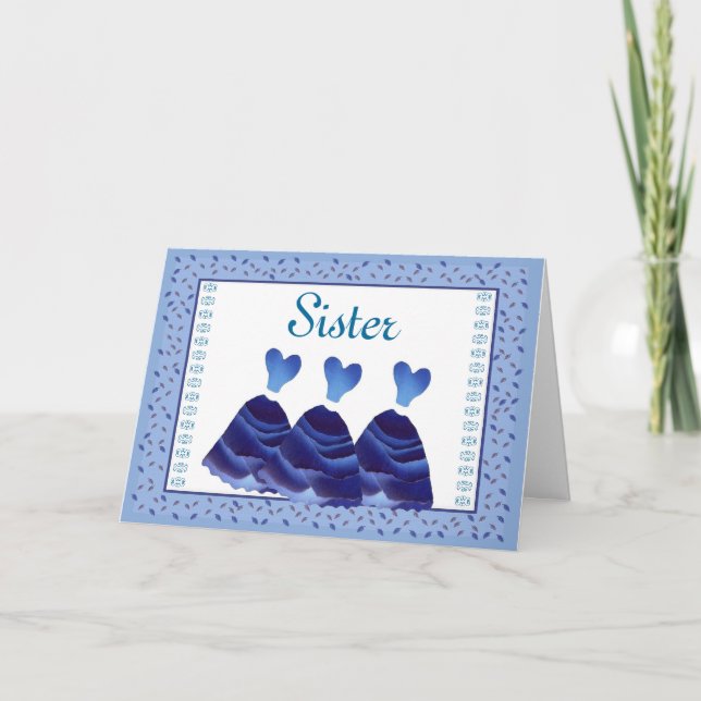 SISTER Maid of honor-inbjudan - PERIWINKLE-ägare Inbjudan (Framsida)