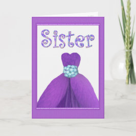 SISTER - Maid of honor LILA Flower Petal Dress Inbjudan