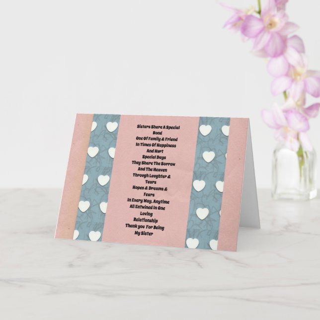 Sister Marshmallow Hearts Kort (Orkide)
