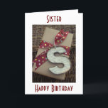 SISTER-MIN GIFT PÅ DIN BIRTHDAG ÄR VÅR KÄRLEK KORT<br><div class="desc">SISTER-ON ÄR VÅR KÄRLEK... BÄSTA SISTER? KÄRLEK ÄR DIN SISTER? LÅT HENNE VETA OM HENNES BIRTHDAG!</div>