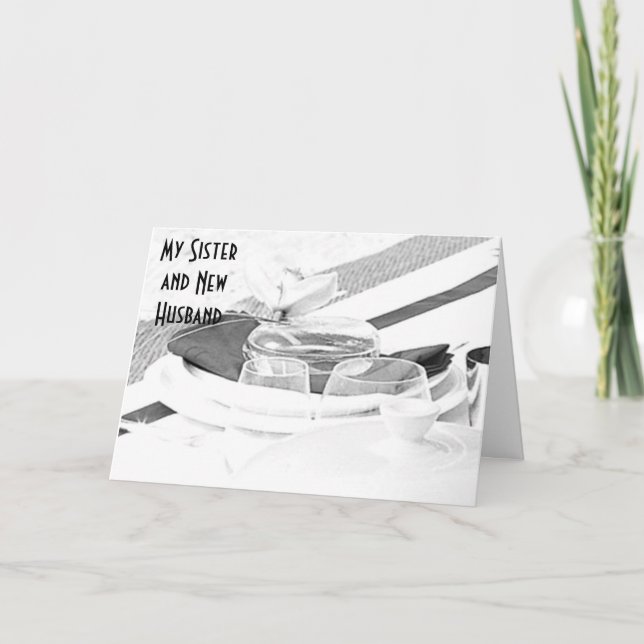 SISTER/NY MAKE PÅ BRÖLLOPSDAG KORT (Framsida)