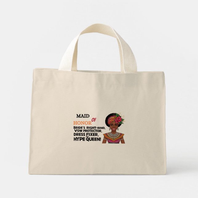 Sister och Bridesmaid Tote Bag Mini Tygkasse (Baksida)