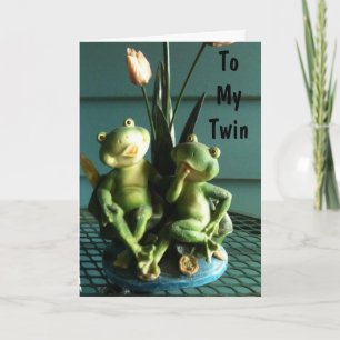 SISTER- OCH BRODERTWIN BIRTHDAY CARD KORT