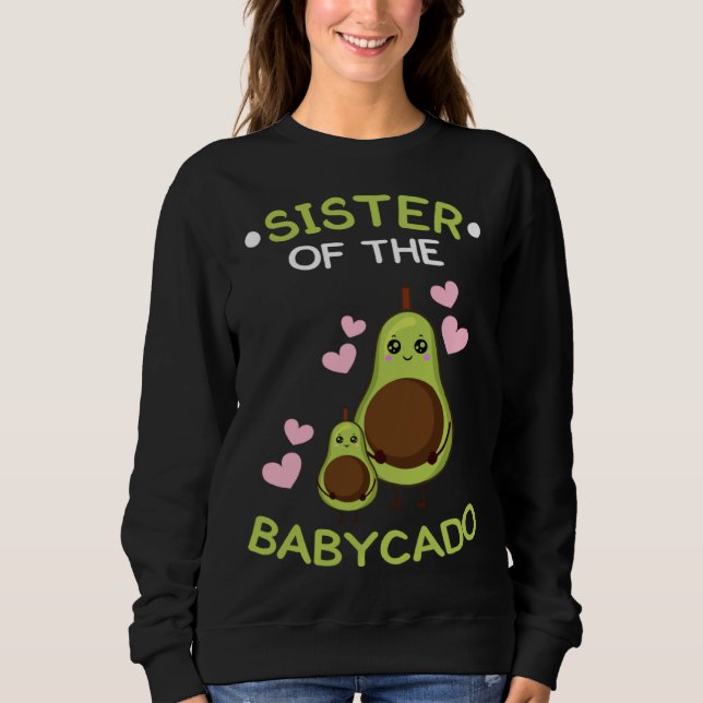 Sister of the babycado avocado mamacado Guacamole T Shirt (Framsida)