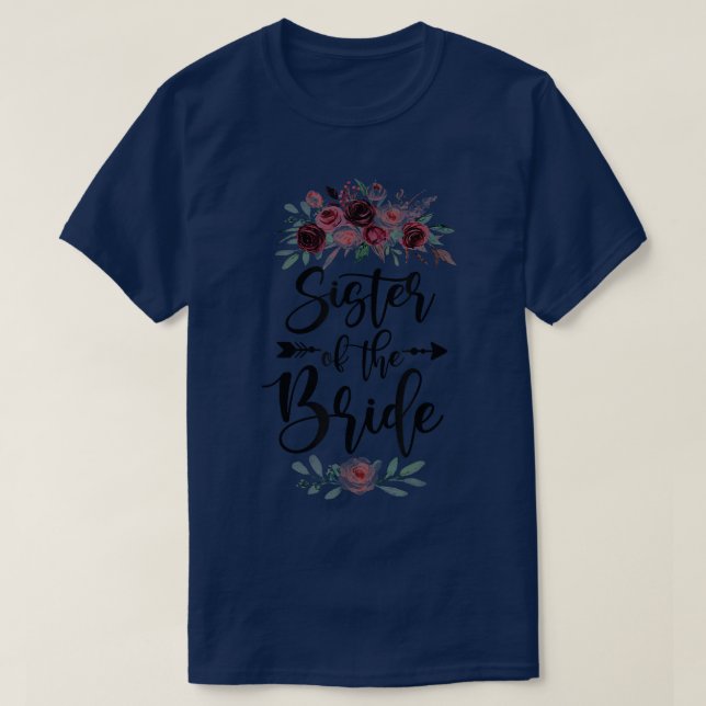 Sister Of The Bride Wedding Shower Celebration Lil T Shirt (Design framsida)