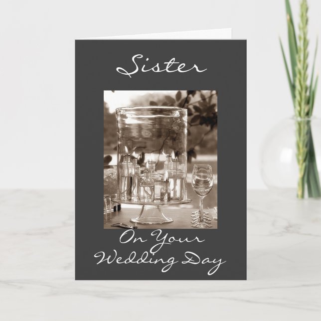 SISTER PÅ DIN BRÖLLOPSDAG KORT (Framsida)