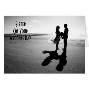 **SISTER** PÅ DIN BRÖLLOPSDAG-=WISH KÄRLEK HÄLSNINGSKORT