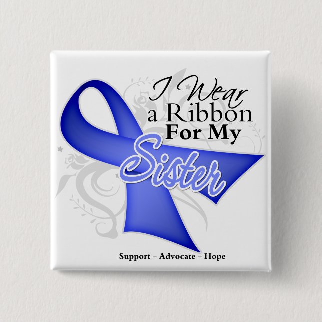 Sister Periwinkle Ribbon - Stomach Cancer Knapp (Framsida)