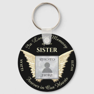 Sister Photo Memorial Keychain Nyckelring