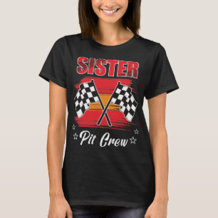 Sister Pit Crew Tävla Car Shirt T