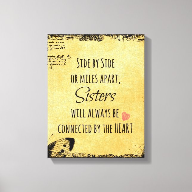 Sister Quote Canvastryck (Framsida)