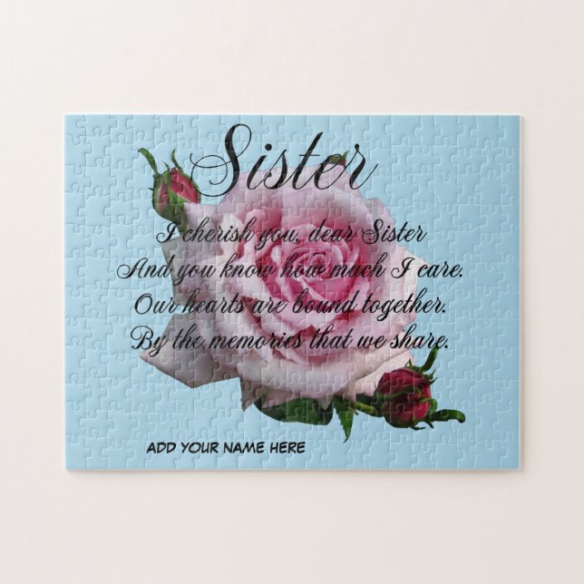 SISTER QUOTE JIGSAW PUZZLE PUSSEL (Horisontell)
