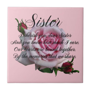 SISTER QUOTE KAKELPLATTA