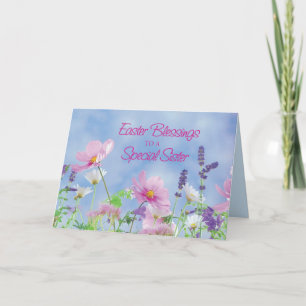 Sister Religiösa Påsk Blessings Nun Wildblommor Kort