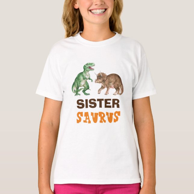 Sister Saurus T Shirt (Framsida)