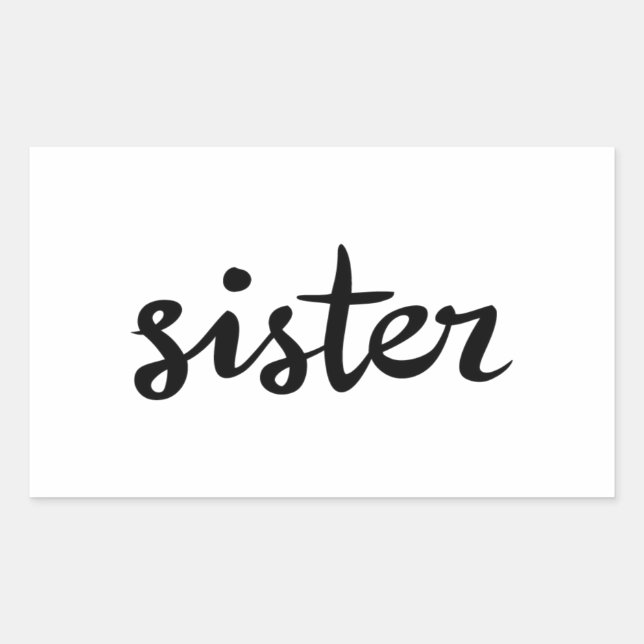 Sister Sticker Rektangulärt Klistermärke (Framsida)