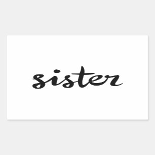 Sister Sticker Rektangulärt Klistermärke