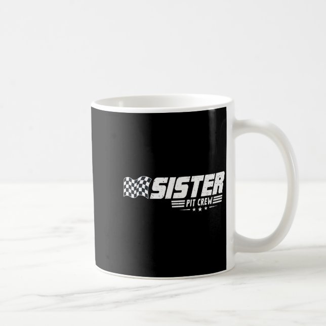 Sister T Crew Race Car Birthday Family Racing  Kaffemugg (Höger)