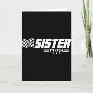 Sister T Crew Racing Bil Födelsedag Familj Racing Kort