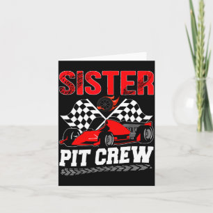 Sister T Crew Racing Familj Tävlingsbil Födelsedag Kort
