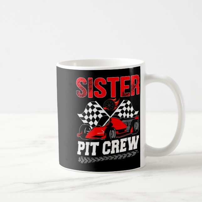 Sister T Crew Racing Family Race Car Birthday Boy  Kaffemugg (Höger)