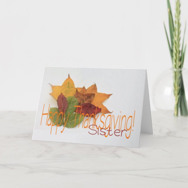 Sister thanksgiving foliage helgkort (Framsida)