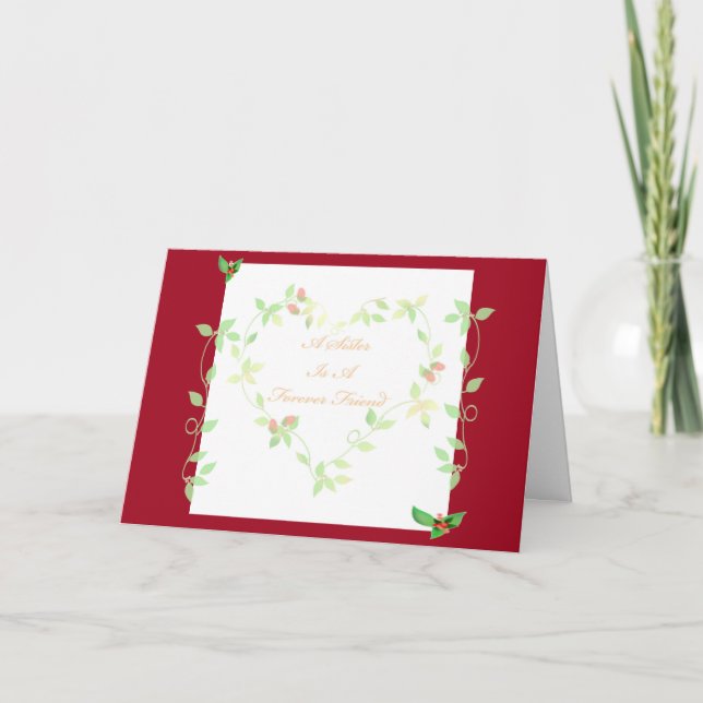 Sister Valentine Card Kort (Framsida)