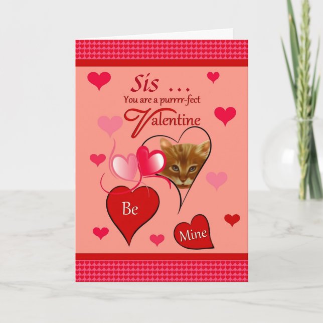 Sister Valentines dag - Purrfekt Helgkort (Framsida)