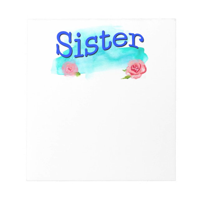 Sister Watercolor Ro Anteckningsblock (Framsida)