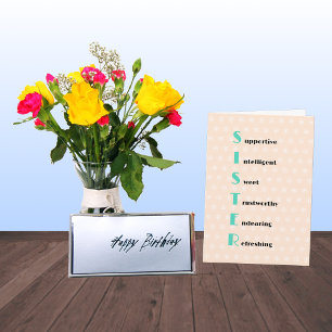 Sisterfödelsedag blommor Pästerfödelsedag Kort