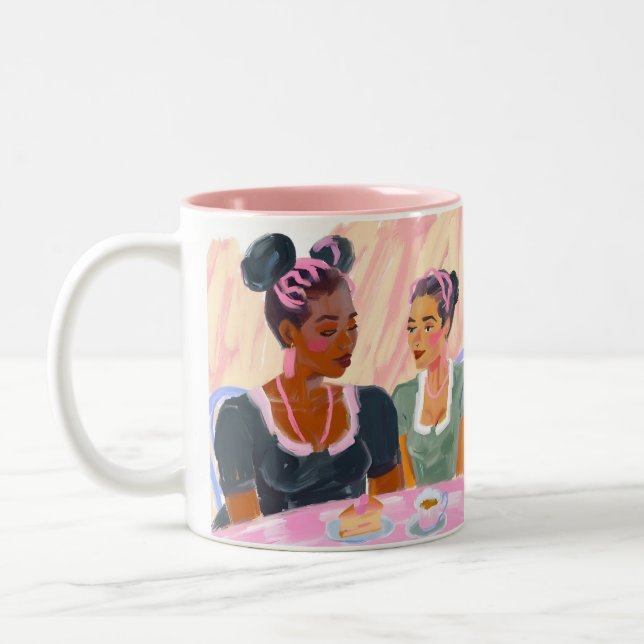 Sisterhood Over Tea Time Mug Två-Tonad Mugg (Vänster)