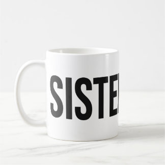 SISTERHOOD Textmugg Svart Kaffemugg