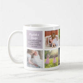 Sisterly kärlek 9 x Photo Collage Sisters Keepsaké Kaffemugg