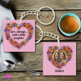 Sisterly Love in Bloom Acrylic Keychain